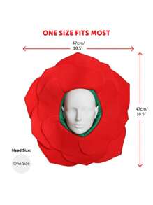 Elegant Adults Rose Flower Headpiece Hat – Fascinator For Weddings, Tea Parties & Special Events - Red - View 6