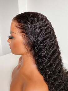 bling hair Deep Wave Lace Front Wigs Human Hair 13x6 13x4 4x4 Lace Front Wigs Human Hair Pre Plucked Wet And Wavy Wigs For Women 180% Density Deep Curly Human Hair Wigs With Baby Hair Deep Wave Wig - SNatural - 查看 1