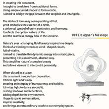 创意现代简约树脂抽象旋转装饰 - 水晶球梦幻点缀，个性化家居艺术焦点 - 完美的节日礼物