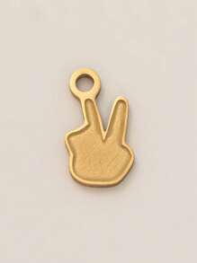 1Pc Personalized Stainless Steel Pendant, DIY Jewelry Accessories, Drip Oil Coating Pattern, Suitable For Bracelets, Necklaces, Earrings