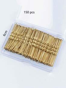 50pcs/Pack Golden U-Shaped Hair Clips, Suitable For Daily Wear, School Stuff, Gifts, Hair Accessories, Head Accessories - Gold/50 U-shaped Clips - View 10