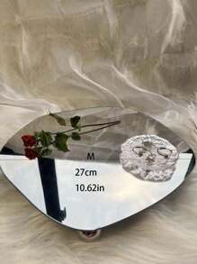 1 buc. Oglindă acrilică asimetrică elegantă, pentru birou, pentru casă modernă, recuzită foto elegantă, organizator de depozitare minimalist nordic și elegant pentru călătorii, perfect pentru Crăciun, Ziua Recunoștinței, Anul Nou și Ziua Îndrăgostiților, îmbunătățește-ți spațiul cu un design funcțional, cadou ideal pentru cei dragi, ridică-ți estetica interioară cu accesorii unice pentru casă.