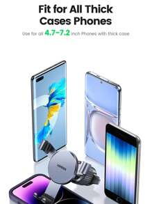 UGREEN 通风口支架 车载通风口手机支架 重力手机支架 免提车载自动锁 兼容 Iphone 15 14 13 Pro Max Galaxy Realme 手机支架