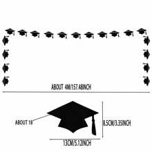 1pc Congratulations Graduation Theme Party Decorative Banner Gifts Birthday