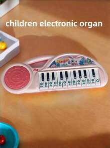 1pc Children's Educational Electronic Piano Toy With 13 Keys, Simulated Piano Musical Instrument Toy Portable Cartoon Kids' Music Piano, Suitable For Boys & Girls, Early Education Toy Gift Birthday Gifts