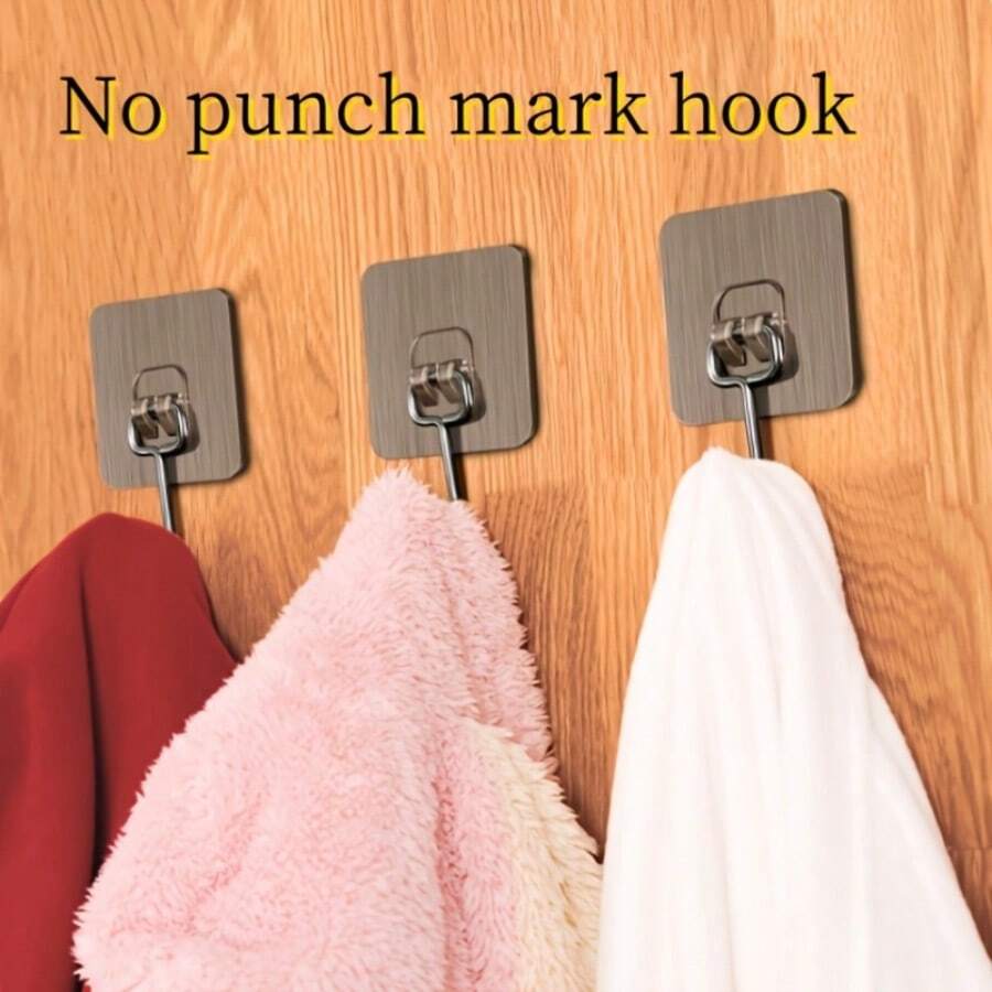 Klebehaken ohne Beschädigung, kein Bohren erforderlich, wiederverwendbarer Schwerlasthaken für Wand & Tür, für Küche, Badezimmer