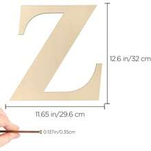 1pc Wood Wall Decoration Letters 12 Inch Blank Letters DIY Paint Family Party Wedding Decorations Gifts Birthday Graduation