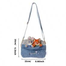 Zootopia Judy & Nick Fashion Handbag, Fun Design, Comfortable Handle, Suitable For Travel, Casual Daily Or As A Gift(1 PC) - Blue - View 7