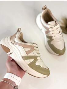 Modare London Ultra Comfort Flatform Women's Tennis Shoes - 白綠 - 查看 4