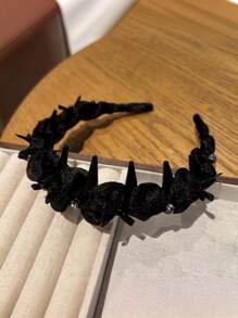 1 Băng đô thời trang thanh lịch dành cho nữ có nơ trang trí, Phụ kiện tóc cao cấp có răng, chống trượt - Nhiều màu - Xem 7