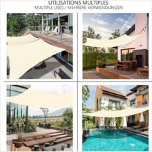 Toldo Rectangular Para Sombrilla De Patio 3 X 4 M - Protección UV, Impermeable, Ideal For Exterior, Jardín Y Terraza - Color Beige, Resistant To Water And Los Rayos UV.Toldo Exterior