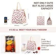 GODWOODS GODWOODS Corduroy Printed Lunch Bag Lunch Box For Women Men, Lunch Bag For Women Lunch Box Bag, Men Lunch Bag, Large Portable Insulated Lunch Bag For Women Men Adults For Work, Lunch Tote Bag Small Lunch Bag, Cooler Bag Reusable Snack Meal Sandwich Containers