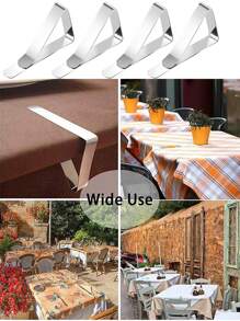 6pcs/12pcsDurableStainlessSteelTableclothClips,EssentialForHolidays,Parties,AndCelebrations