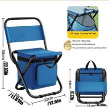 1pc Foldable Fishing Companion Chair, 3-In-1 Portable Outdoor Folding Stool, Camouflage Camping Hiking Picnic Fishing Cooler Chair - Multicolor - View 6