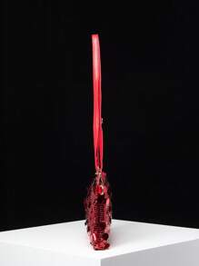 女士闪亮亮片手拿包，亮片包，女士派对礼服，优雅女包，婚礼用品，可调节肩带女士斜挎包（图案随机）