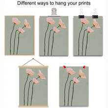 1 pezzo Stampa su tela artistica da parete floreale vintage dei papaveri, senza cornice, in stile minimalista giapponese-scandinavo, decoro rustico vintage per camera da letto, soggiorno, appartamento, dorm, decorazione moderna per la casa