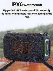 Micrófono inalámbrico Bluetooth portátil ZEALOT S85M de 50W de alta potencia, con luces de color RGB, batería incorporada de 8000mAh, compatible con tarjeta TF/USB/AUX, compatible con conexión a teléfono/tableta/computadora/TV, adecuado para campamento al aire libre, fiestas, parlante de karaoke para el hogar - Unitalla - Ver 9