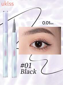ukiss 0.01mm Ultra Fine Liquid Liner Pencil, Slim Nip Eyeliner Pencil, Lower Eyelashes Pencil, Intense Color, Smooth Ink Flow, Fast Dry, Waterproof And Sweatproof And Anti-Smudge - #01Black - View 3