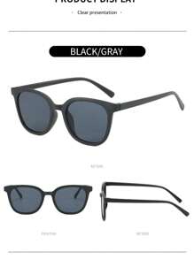 10pcs Square Fashion Decorative Glasses For Teens - Black - View 5