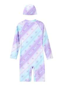 Annil Tween Girl Clothing For Girls Tween Girl Swimwear One-Piece Long Sleeve Suit Summer