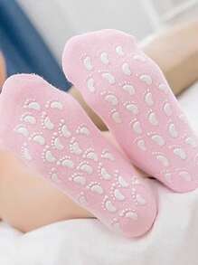 Chaussettes femme antidérapantes Gel sans col avec silicone, masque gommant hydratant pour les pieds, adoucit les callosités, intérieur