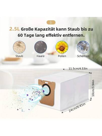 Stofzuiger Cleaner Accessories Suit Compatible Xiaomi X20, X10 Robot Cleaner: 1pc Main Brush, Mop Pads, Dust Bags, Side Brushes, HEPA Filters, Cleaning Tool view 4