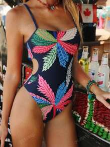 Maillots de bain femmes pour l'été 2025, maillots de bain une pièce noir monokini. Nouveaux arrivages de style européen et américain, combinaison une pièce sexy à dos nu et fleurs imprimées numériquement. Vêtements de plage décontractés