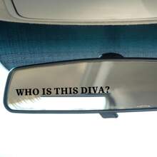 English Letter "Who Is This Diva" Car Sticker, Beautiful Sticker, Car Decoration Sticker, Home Decoration Sticker, Party Decoration Sticker, Cute And Beautiful Car Sticker, Suitable For Most Cars