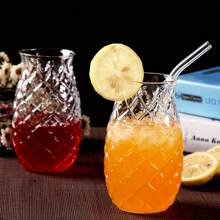 1pc Pineapple Shaped Cocktail Glass, Transparent Glass, Creative Champagne Cup, Water Cup, Juice Cup, Suitable For Bar, Pub, Club, Restaurant, Home, Beverage Container, Wedding Decoration, Christmas Decoration, Birthday Decoration, Birthday Gift, Christmas Tabletop Decor, Christmas, Christmas Decoration, Christmas Gift - Multicolor - View 5