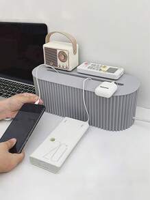 1 Stück Kabelmanagementbox für den Schreibtisch, großer Kabel-Organizer für Steckdosenleisten, Ladegeräte, Adapter, Kabelabdeckung für den Schreibtisch
