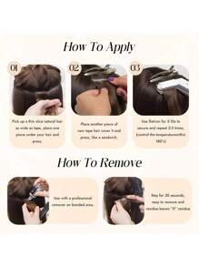 真人接发胶带 20 件/包/30 克 雷米直发隐形胶带接发 适合所有人 10-24 英寸 - S1 - 查看 8