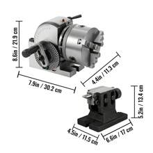 Dividing Head BS-1 Dividing Head Set 6\" 3-Jaw Chuck Semi Universal Milling Set With 6\" Chuck+Tailstock+Dividing Plates For Milling Grinding Drilling Machine - 6" With 6" Chuck Tailstock Dividing Plates - View 10