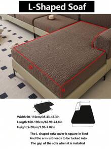 1 件可拉伸沙发垫套，四季皆宜，温暖舒适，防滑防水，时尚沙发保护套，适用于 L 型沙发 1/2/3/4 座，家居装饰，宠物友好型