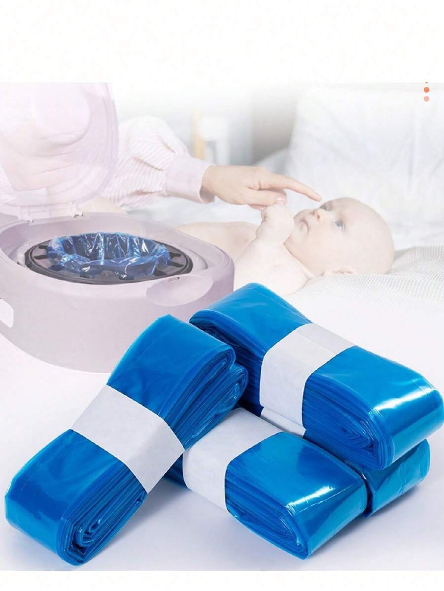 8pcs Diaper Pail Refill Trash Bags, Odor-Proof Diapers/Wipes Disposal Bags, Maternity & Infant Waste Bags - Blue - View 1