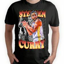 Playera Negra Hombre Stephen Curry Casual 100% Algodón - Negro - Ver 2