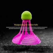 15 pièces / 10 pièces / 3 pièces / 1 pièce Volants de badminton pare-vent, Volants de badminton en plastique, Volants de badminton durables, Volants de badminton durables et résistants aux chocs