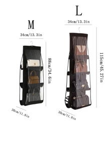 1pc Black Handbag Hanging Organizer Hanging Bag For Storage Handbag Wardrobe Hanging Organizers Handbag Organizer For Closet