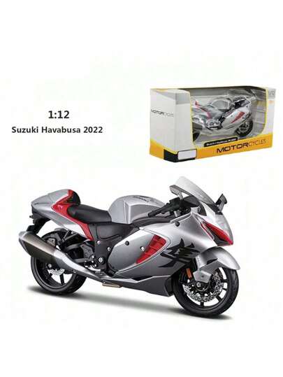 Burago 1:12 Suzuki Hayabusa 2022 Motor Cycles Simulation Toy Car Alloy Material Motorcycle Ornaments Motorcycle Collection New Year Christmas Birthday Gift