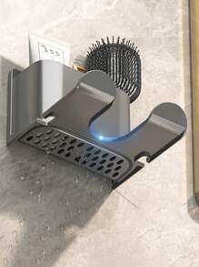 1pc Hair Dryer Holder Wall Mounted Dryer Cradle Straightener Stand Hairdryer Organizer Toilet Blower Holder Shelf Bathroom Shelves