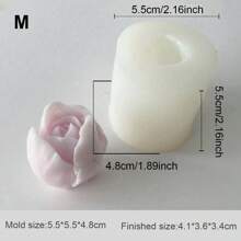 1 pieza Molde de silicona para hacer velas en 3D, molde de flor de tulipán tridimensional, molde de vela para el Día de San Valentín, velas aromáticas DIY, piedra de incienso, decoración de hogar, fácil de desarmar y limpiar, materiales reutilizables DIY, hecho a mano, regalo perfecto para mujeres, amantes de la artesanía, regalo para la mejor amiga, regalo de invierno, romántico