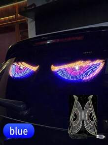 1/2片装柔性LED汽车挡风玻璃显示屏，带动画恶魔眼闪烁效果，可通过APP编程的柔性LED屏幕