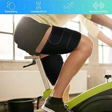 1 件可调节运动腿部塑形器、瘦腿带、女士大腿训练器、桑拿大腿吸汗带、腿部塑形训练器 - 黑色 - 查看 8