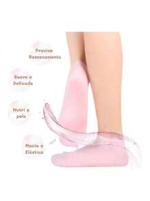 3 Pairs Silicone Socks Moisturizing Anti-Cracking Dead Skin Remover Care Exfoliation Hydration - 3. 羅莎 - 查看 3
