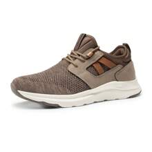 Men's Slip-On Lightweight Sneaker Breathable Walking Shoes - 棕色 - 查看 7