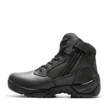 Men's Military Tactical Work Boots Hiking Motorcycle Combat Bootie - Black - View 2