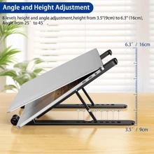 JOMAA Portable Laptop Stand For Desk Ergonomic 8-Levels Adjustable Heights Computer Stand ABS Laptop Riser Holder Compatible With All Laptops And IPad 10-15.6 Inch - Multicolor - View 8