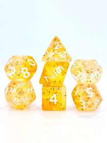 7-Piece Set Running Group Dice Game 20-Sided Dice Numbers Home Dice Sieve Board Game Accessories Highly Attractive Level Advanced Sense Of Atmosphere Multi-Sided Dice - Multicolor - View 5