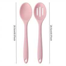 Set de 2 piezas, cuchara, cuchara para queso, cuchara de silicona para ensalada, cuchara ranurada de silicona, cuchara pequeña, cuchara sopera, cuchara de postre, cuchara pequeña para sopa, cuchara de arroz, cuchara redonda para sopa