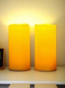 1/2 piezas Velas solares sin llama,luces de vela solares impermeables para exteriores, solo sensor, del anochecer al amanecer, velas pilar de 3" x 6", decoración para fiesta al aire libre, decoración del hogar, decoración para bodas, fiestas festivas, lámparas de velas falsas para cumpleaños, graduación, Día de la Madre, San Valentín - luz blanca cálida - Ver 1