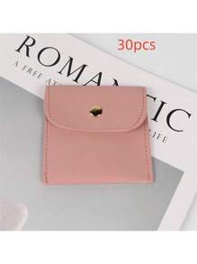 5 件装仿皮珠宝袋，带按扣 - 优雅的礼品袋，用于存放耳环、项链、手镯和戒指 - 耐用的配件收纳和整理袋